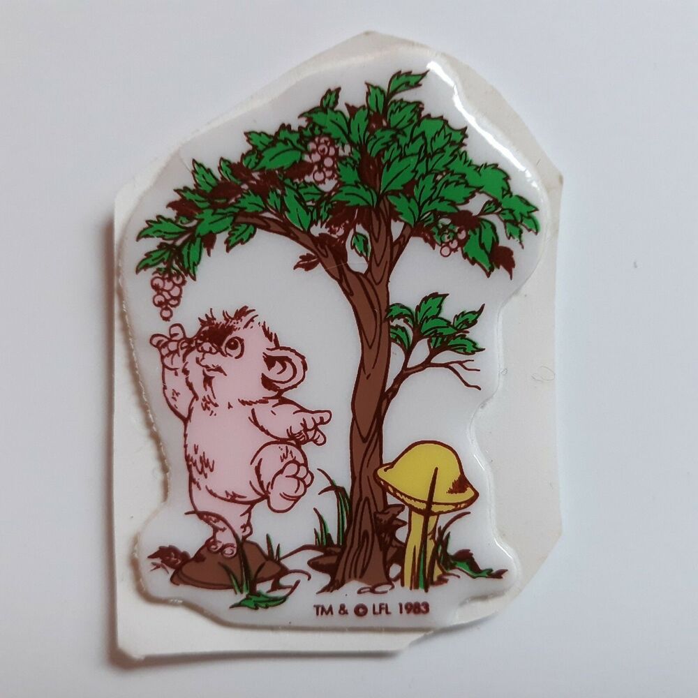 Vintage Ewoks Puffy Sticker 1983 80s Retro Classic Star Wars Return of the Jedi